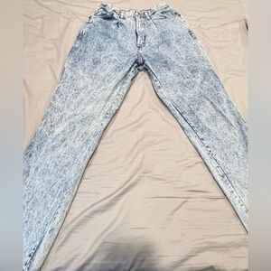 VTG Wrangler Acid Wash Jeans 17x34 Western Rodeo 16MWZHD Made In USA 100% Cotton